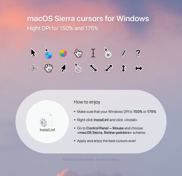 sierra operating system for mac make cursor smaller